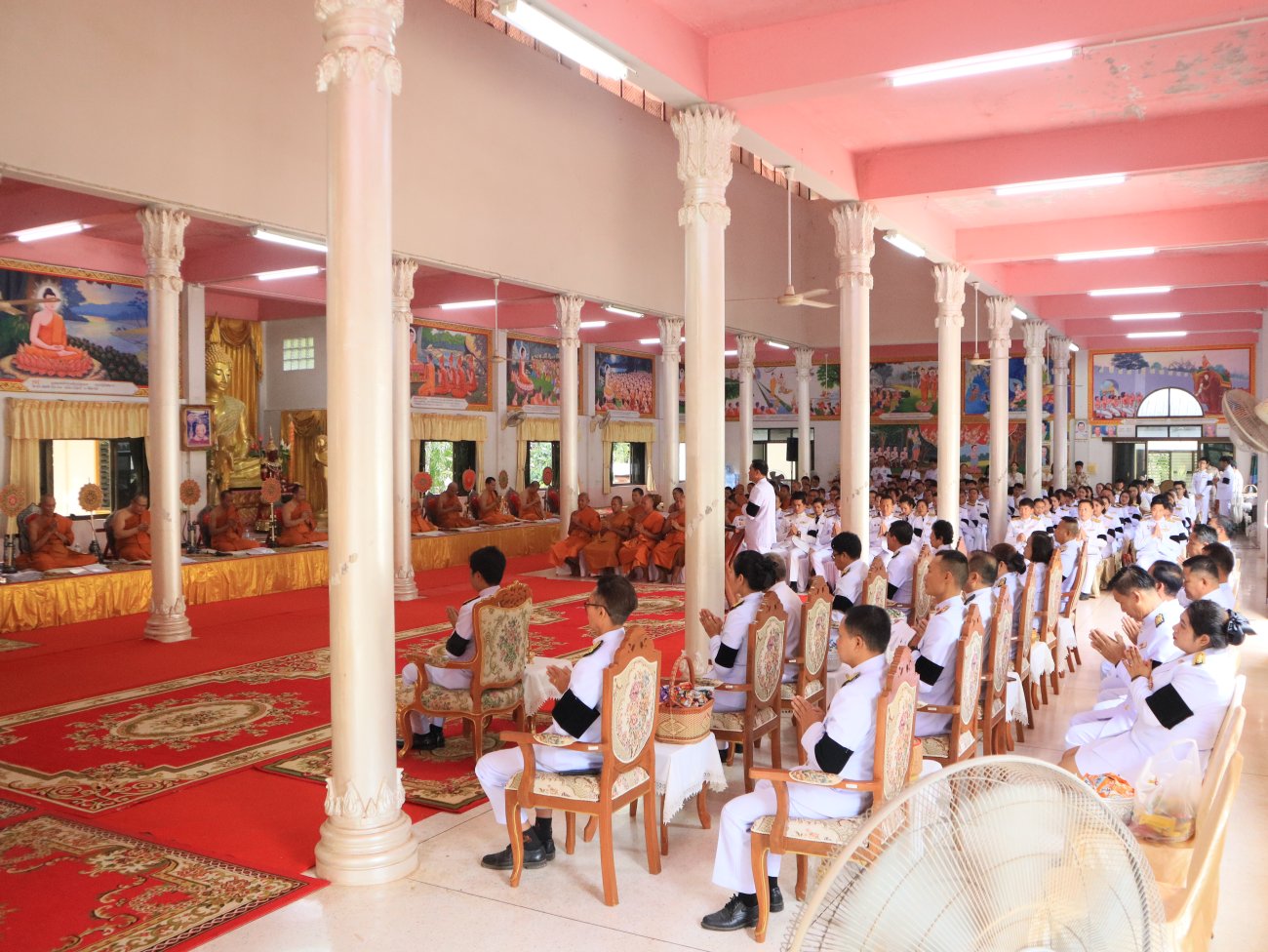 พิธีสวดพระพุทธมนต์และทำบุญตักบาตรถวายเป็นพระกุศล ในวาระครบ 100 วัน (สตมวาร) แห่งการสิ้นพระชนม์ ถวายเป็นพระกุศลแด่ สมเด็จพระเจ้าลูกเธอ เจ้าฟ้าพัชรกิติยาภา นเรนทิราเทพยวดี กรมหลวงราชสาริณีสิริพัชร มหาวัชรราชธิดา